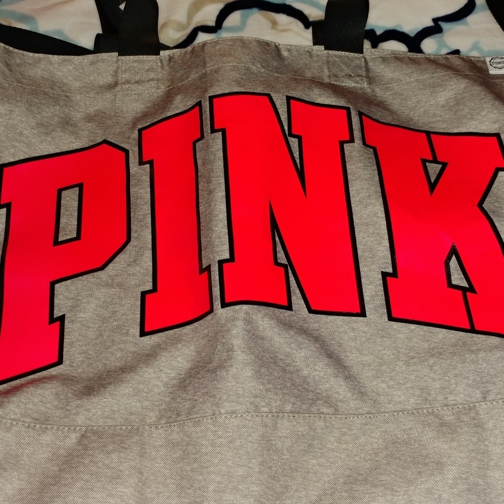 Pink duffle bag